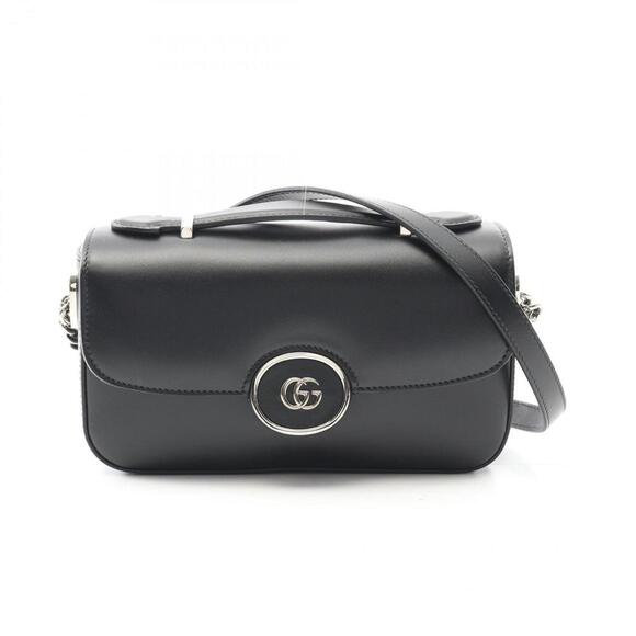 GUCCI Black Leather Shoulder Bag - Picture 1 of 8